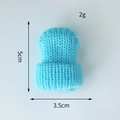 Mini hellblaue Strickmütze für Weinflaschen mit Maßen 5cm Höhe für Weihnachten - Hellblau (Ohne Pompon)