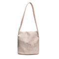 Sac fourre-tout jacquard champagne élégant avec broderie chinoise et pompon en soie soyeux - Rose