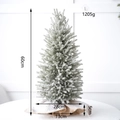 60cm flocked artificial Christmas tree with snow effect and natural linen base - Flocked Snow Style / M