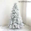 1.8m snowy PE artificial Christmas tree unadorned for home seasonal decoration - Full Snow Floor Tree - Without Decoration / 1.8m (Bare Tree)