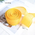 Cinta de yute amarillo brillante de 5 cm para manualidades y envolver regalos - 5.5m*5cm / Amarillo