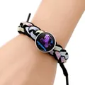 Bracciale intrecciato Capricorno luminoso con cinturini iridescenti e charm zodiaco - Capricorno