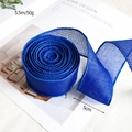 Royal blue mesh imitation linen ribbon 5cm wide for Easter crafts and gift wrapping - 5.5m*5cm / Blue