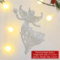 Sparkling white glitter dancing angel ornament for Christmas tree decor, style A - Dancing Angel A