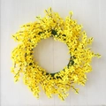 Vibrant yellow faux forsythia wreath for front door spring and summer home decoration - Yellow Forsythia Style