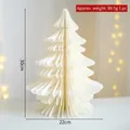 Albero di Natale in carta a nido d'ape bianca 30cm per decorazione festiva interna - Bianco Grande (Senza Magnete)