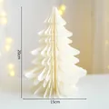 Piccolo albero di Natale in carta a nido d'ape bianco 20cm decorazione da tavolo - Bianco Piccolo (Senza Magnete)