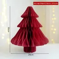 Grande albero di Natale in carta a nido d'ape rosso con chiusura magnetica, 30cm - Rosso Grande (Magnetico)