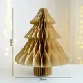 Sapin de Noël en papier alvéolé marron avec fermeture magnétique, hauteur 30 cm - Brun Grand (Magnétique)