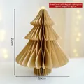 Mini sapin de Noël en papier marron avec fermeture magnétique pour déco de fête - Brun Petit (Magnétique)