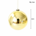 Pallina di Natale dorata lucida da 12cm e 49g per la decorazione dell'albero - 12cm / Oro Lucido