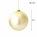 Pallina di Natale oro opaco 12cm con cappuccio argento e laccio per appendere - 12cm / Oro Opaco
