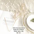 Glitzernder champagnergoldener Deko-Zweig 20x60cm für Weihnachtsdekorationen - Glitzer Deko-Zweig / Gold