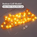 Luce LED appesa Merry Christmas bianco caldo con batterie a bottone per decoro Natale - Lettera di Natale Gialla