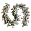 1.8m flocked PE artificial Christmas garland with realistic snow effect for home decor - PE Flocked Garland Style