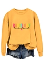 Sweat jaune avec imprimé Radiology Technologist et détail de petit cœur rose - Sweat-shirt Jaune (Texte Noir)