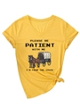 Macro view of retro yellow V-neck T-shirt showing sleeve roll and high-quality cotton fabric - S / Yellow