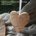 Cuore decorativo in corteccia di betulla con cordino di seta, 7,5x6,5cm per addobbi natalizi - Stile Cuore