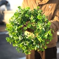 Künstlicher grüner Kleeblattkranz zum St. Patrick's Day für Tür- und Wanddekoration - Standard Ohne Schleife Stil / 40CM