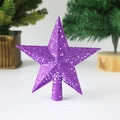 Estrella para copa de árbol de Navidad en color morado brillante con lentejuelas - 19.5cm / Púrpura Suave