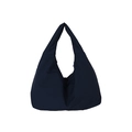 Minimalistische dunkelblaue Nylon-Einkaufstasche für Damen mit großem Fassungsvermögen - Marineblau