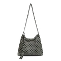 Sac fourre-tout vert olive à pois noirs en tissu nylon léger et résistant - Vert