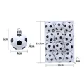 12-pack black and white football Christmas ornaments in a clear plastic display box - Soccer Ball Style (12 Pack)