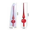 Red electroplated spiral Christmas tree topper finial with 28cm height in a gift box - Red