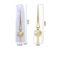 Golden Christmas tree topper with spiral ball and spire design showing dimensions - Gold