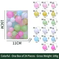Lot de 24 boules de Noël aux couleurs pastel macaron de différentes tailles pour décorer - Multicolore