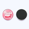 25mm Pink Ribbon magnet for Breast Cancer Awareness with Fight Cancer text - Fight Breast Cancer Style (JY007300-4)