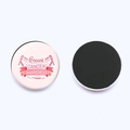 Breast Cancer Awareness pink ribbon magnetic fridge magnet with 25mm round metal plate - Care And Support Style (JY007300-5)