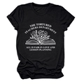 Detalle del estampado The Tortured Teachers Department en camiseta negra de algodón - S / Tops / Negro