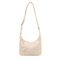 Crèmewitte New Chinese stijl tas met kanten plooien en 3D-vlinderversieringen - Wit
