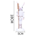 Easter resin bunny nutcracker soldier in white and gold finish, height 18cm - 18cm / White Scepter Rabbit