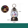 Weihnachtslaterne Schneekugel in Bronze mit Schneemann und Rentier, 19cm hohe Dekoration - Schneemann