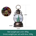 Vintage Bronze-Weihnachtslaterne Schneekugel mit beleuchtetem Baum, 19cm Deko - Weihnachtsbaum
