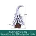 Verrückter beschneiter Weihnachtsbaum mit gebogener Spitze und Holzsockel, 24cm hoch - Kleiner Gebogener Weihnachtsbaum