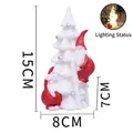 Gnomi di Natale luminosi che salgono su un albero bianco da 15 cm con luci LED - Albero di Natale Bianco con Gnomi (Luminoso)