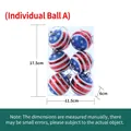 Set di palline di Natale per il Giorno dell'Indipendenza con stelle e strisce americane - Palla Giorno dell'Indipendenza Tipo A / Set da 6