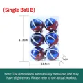 Set di 6 palline decorative da 6cm con stelle e strisce a tema Giorno Indipendenza - Palla Giorno dell'Indipendenza Tipo B / Set da 6