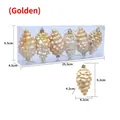 Set di 8 ornamenti natalizi a pigna dorata con cordini in una scatola trasparente - Set di 6 / Oro