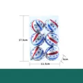 Set di 6 palline di Natale a strisce rosso bianco e blu in scatola di PVC - Palla Giorno dell'Indipendenza Tipo C / Set da 6