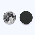 Round moon planet glass refrigerator magnet with magnetic back for whiteboard decoration - Moon Pattern (JY007463-1)