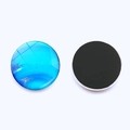 Round glass solar system fridge magnet with blue nebula art and flexible magnetic backing - Blue Nebula (JY007463-3)