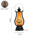 Halloween pompoenlantaarn met zwart retro frame en warm lichtgevend verlichtingseffect - Stijl B Halloween-Pompoen