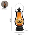 Halloween pompoen lantaarn met oranje gezicht en zwart handvat voor decoratie - Stijl D Halloween-Pompoen