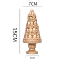 Decoración cónica de resina dorada con relieves de rosas y base de estilo clásico - Dorado