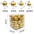 Set de bolas de discoteca de espejo doradas en varios tamaños de 4cm a 8cm - Conjunto Dorado