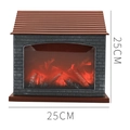 25cm square decorative electric fireplace lamp with realistic LED flickering flame effect - Red Tile (SP--59)